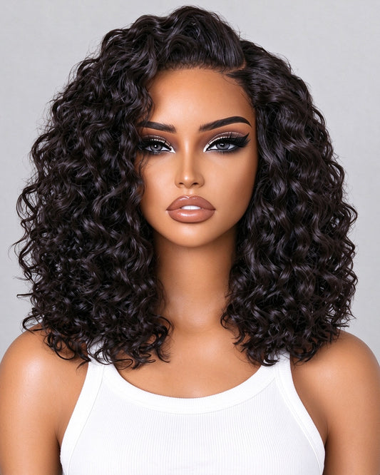 Fresh Ripple Water Wave Bob 5×6 Pre-Cut Transparent Lace Glueless Wig